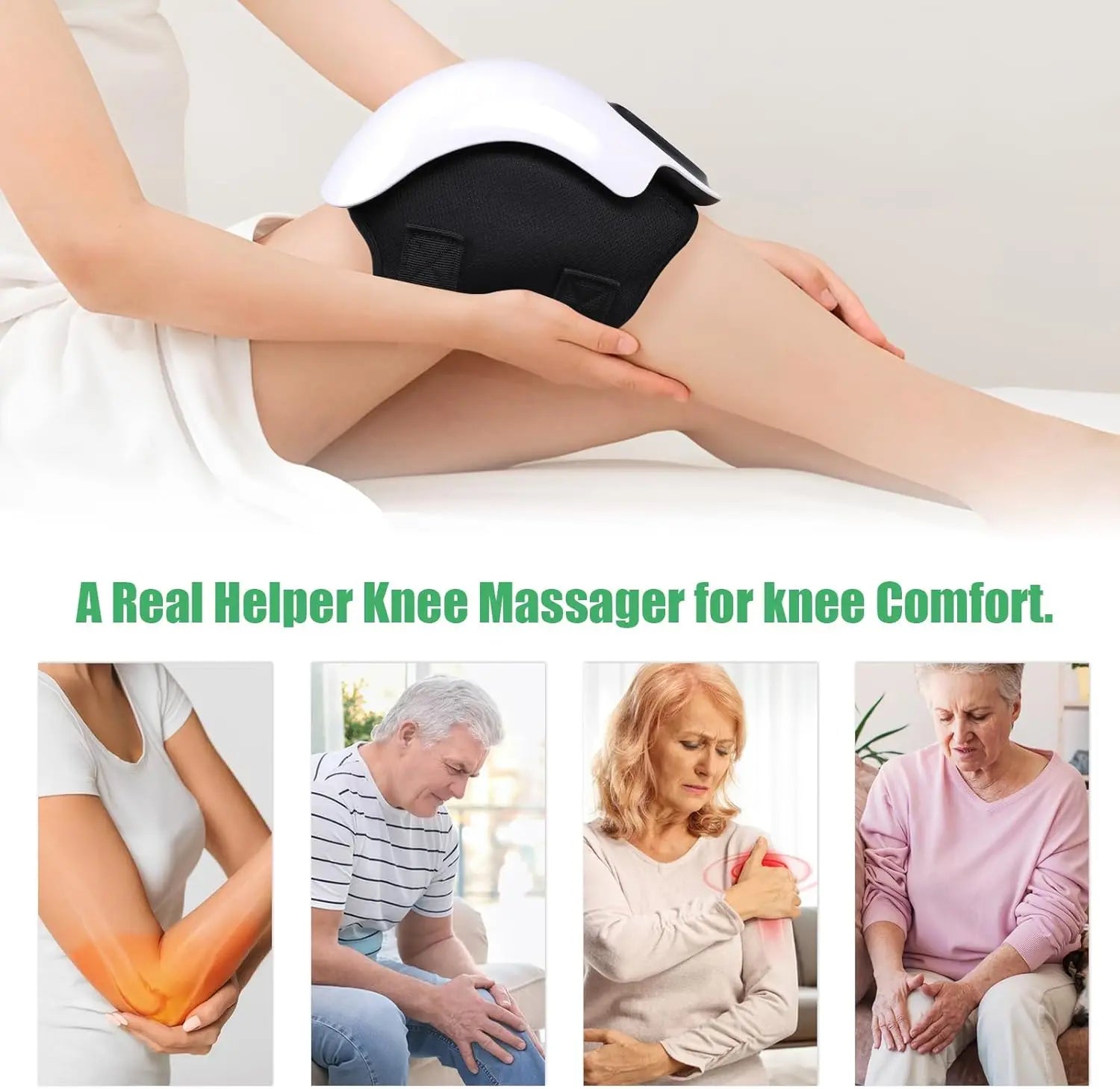 Multifunctional Smart Cordless Knee Massager Vibration Knee Relaxing Massage Machine Joint Knee Device Gifts for Grandma Grandpa